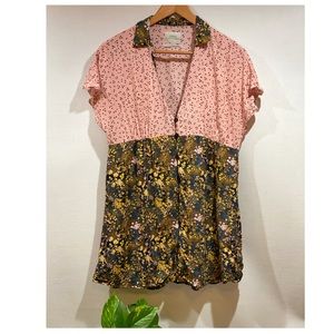 Urban outfitters Karli Ray Mixed Print Mini Dress